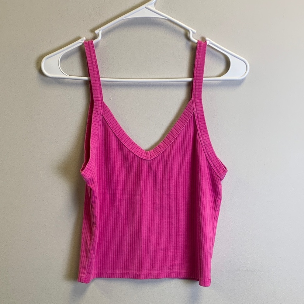 Wild Fable Bright Pink Ribbed Camisole
